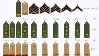 ما هي رتبة نجمتين وتاج داخل الجيش العربي السعودي