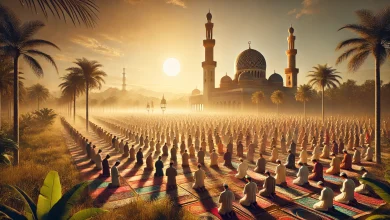 الساعة كم موعد وقت صلاة عيد الفطر في الباحة والمجاردة 2025 / 1446