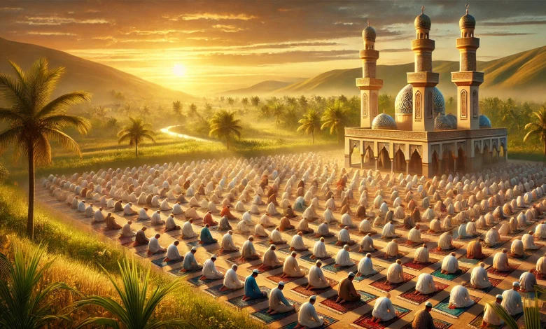 الساعة كم موعد توقيت صلاة عيد الفطر في تبوك 2025 / 1446