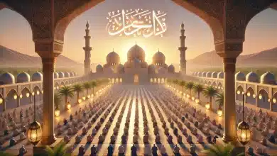 الساعة كم توقيت صلاة عيد الفطر في أبوظبي 2025 / 1446