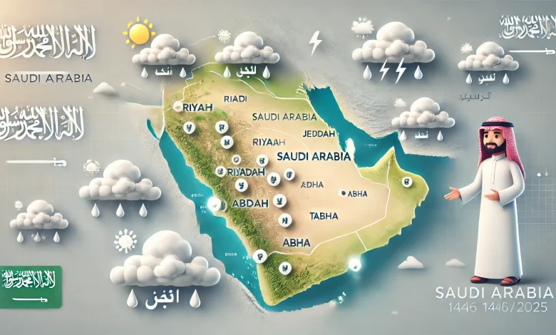 طقس السعودية خلال عيد الفطر 1446 / 2025