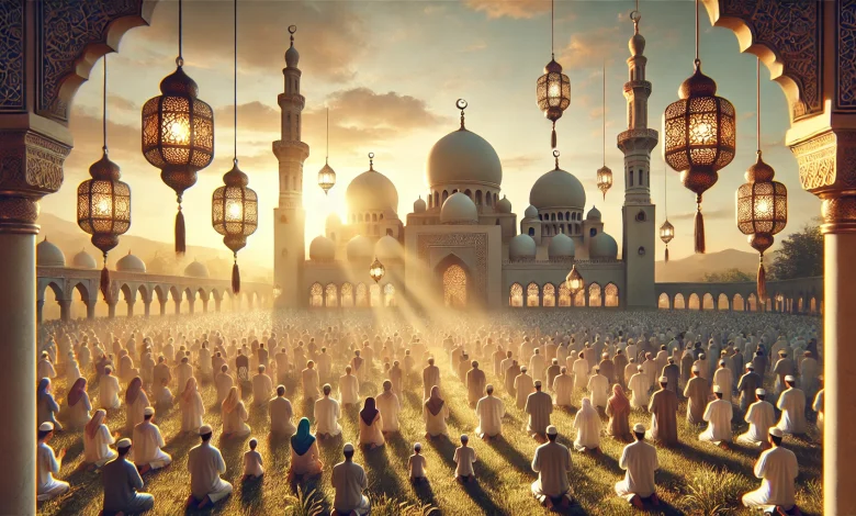 الساعة كم موعد وقت صلاة عيد الفطر في سوريا 2025/ 1446