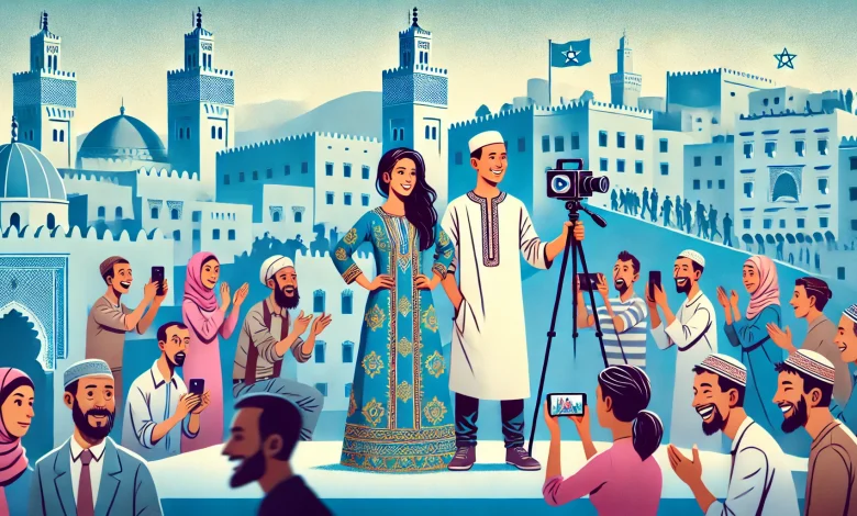 زوج يوثق روتين العيد وزوجته