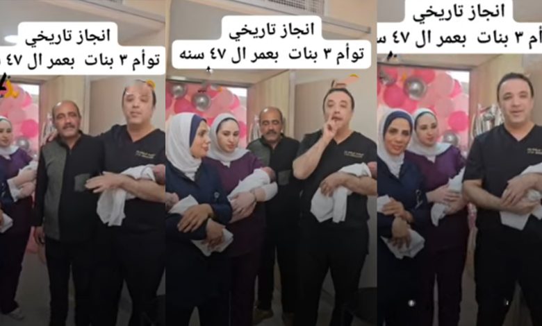 سيدة أردنية تلد 3 توائم