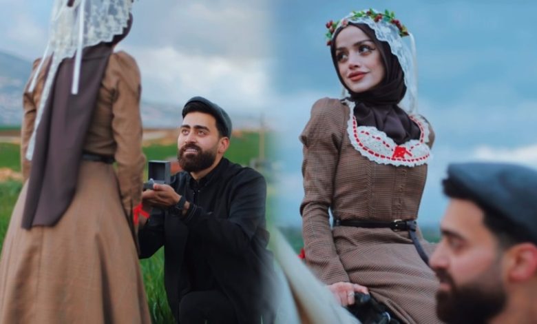 عبير الصغير وخطيبها يوسف فرحات
