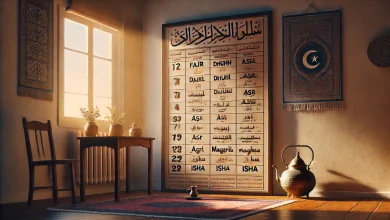 مواقيت الصلاة لشهر أبريل 2025 في الجزائر